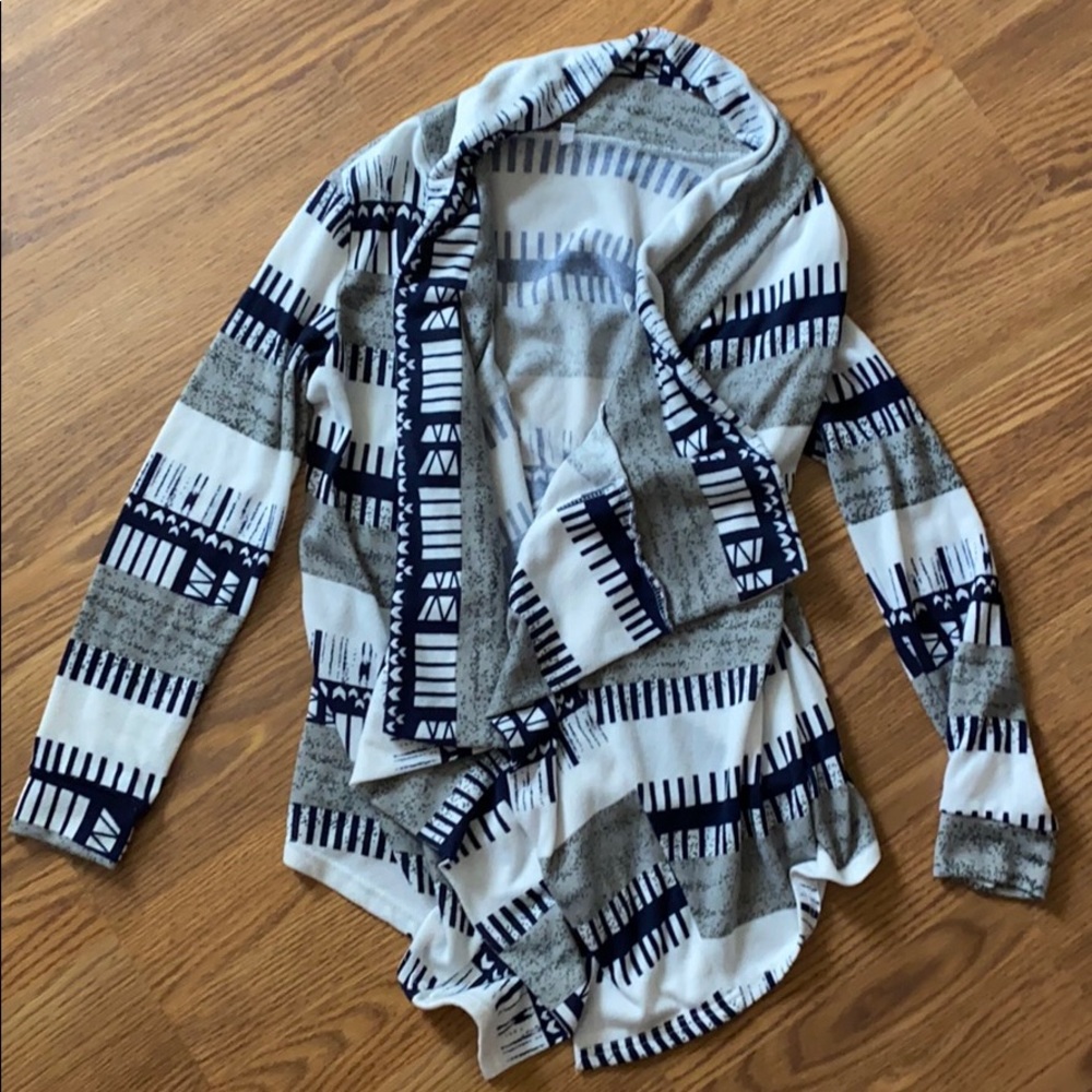 open drape front cardigan